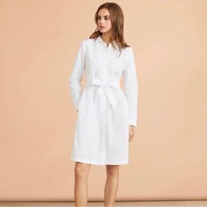 NWT Brooks Brothers Eyelet-Trim Cotton Poplin Shirt Dress Sz 8